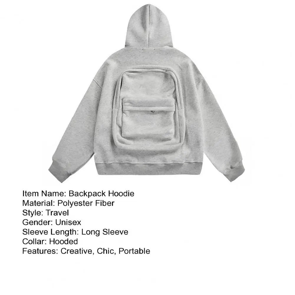BackPack Hoodie - 2in1 Hoodie with Built-In Backpack